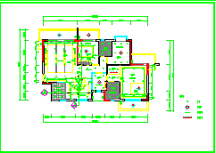 香蜜园三室样板房室内装饰工程cad平面设计施工图
