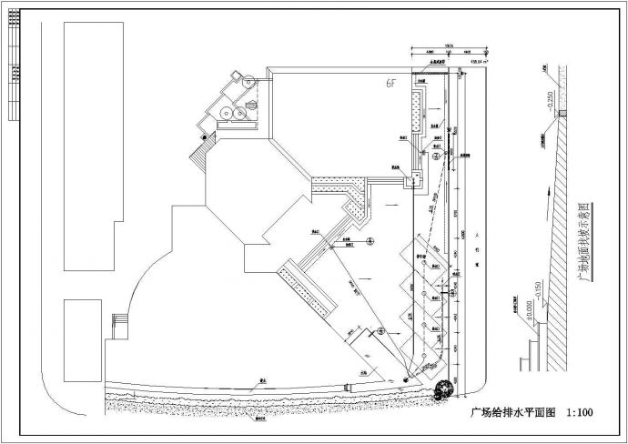某城市广场规划设计CAD平面图_图1