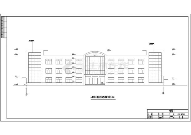 三层框架教学楼毕业设计（3264平米+计算书+建筑结构图）-图二