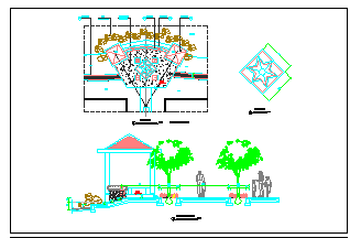 经典景观亭建筑CAD图-图二