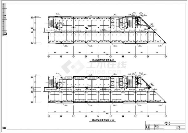 办公楼设计_[浙江]8层办公楼建筑给排水施工cad图（气体灭火）-图二