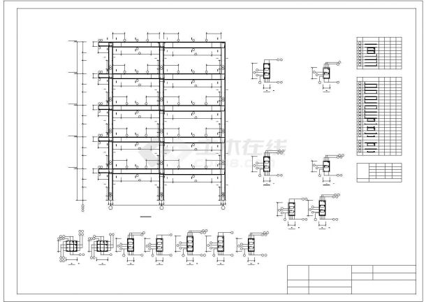 土木工程毕业设计_南京五层框架结构中学教学楼毕业设计图（含建筑、计算书）-图二