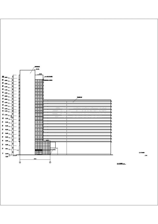 [山西]建造1至22层医院门诊楼建筑装修设计施工方案扩初图cad图-图一