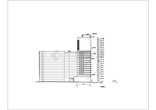 [山西]建造1至22层医院门诊楼建筑装修设计施工方案扩初图cad图-图二