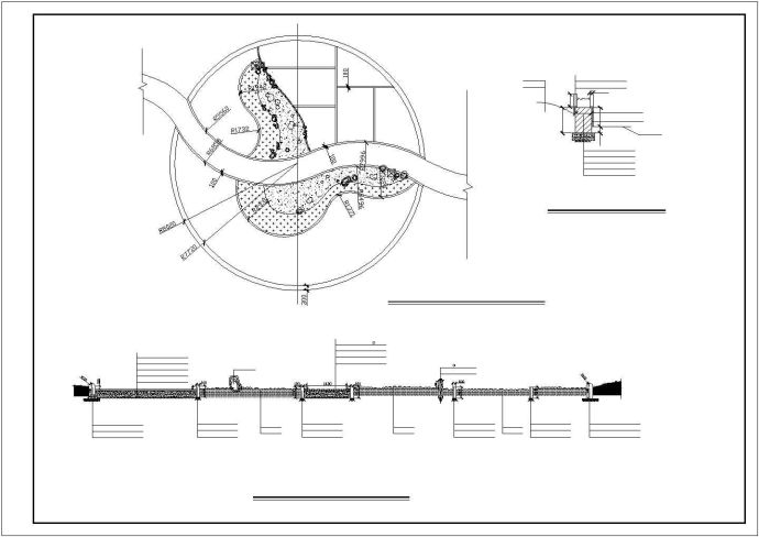 某园林景观休闲广场及挡土墙设计cad施工图（甲级院设计）_图1