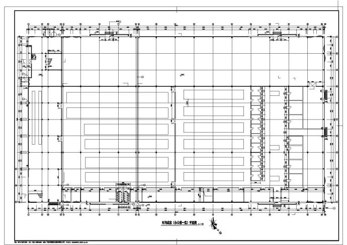 8913平方米三层钢结构车间建筑图，含设计说明_图1