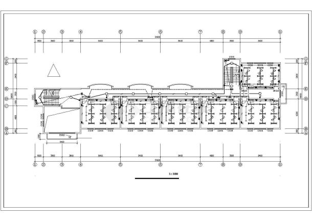 某3层教学楼电气施工设计图-图二