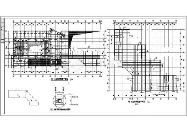 某地国际学校教学楼及综合楼结构设计cad图纸-图一