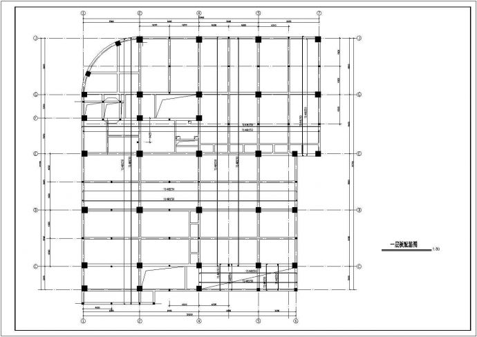 某大型框架结构商厦结构设计cad图纸_图1