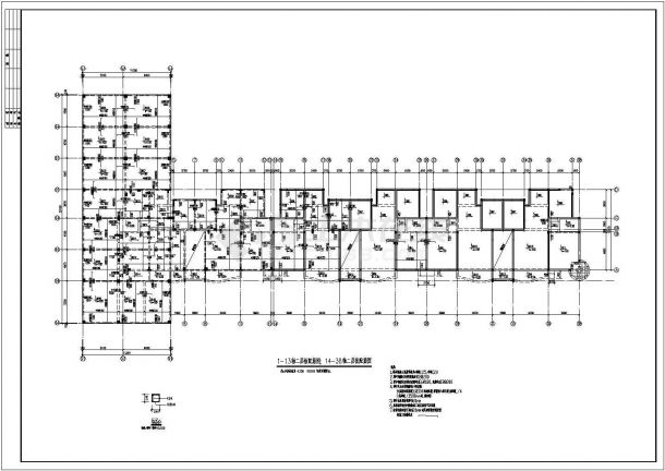 苏州市某县级市城区某楼盘6层混合住宅楼cad结构施工设计图-图一
