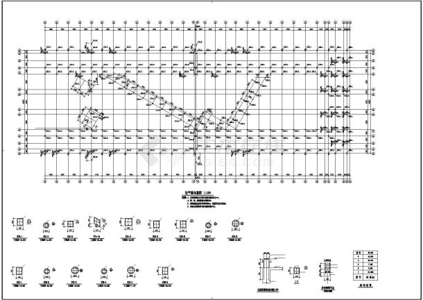 某框架结构学院施工cad设计图纸-图二