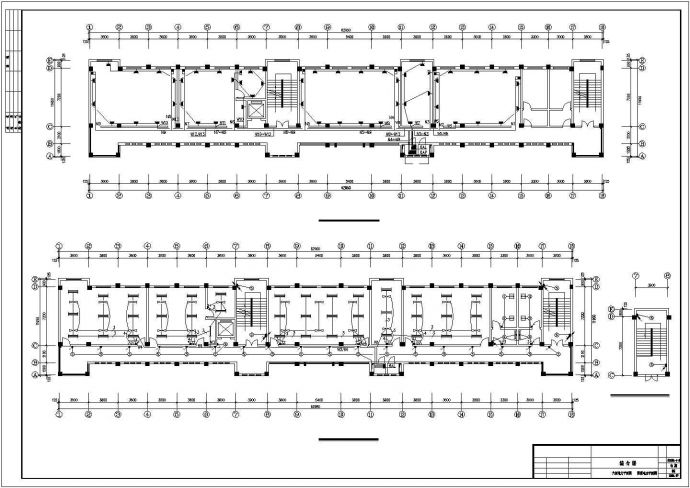 长春市6层教学楼电气施工设计CAD布置图_图1