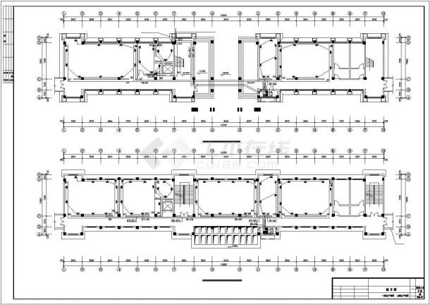 长春市6层教学楼电气施工设计CAD布置图-图二