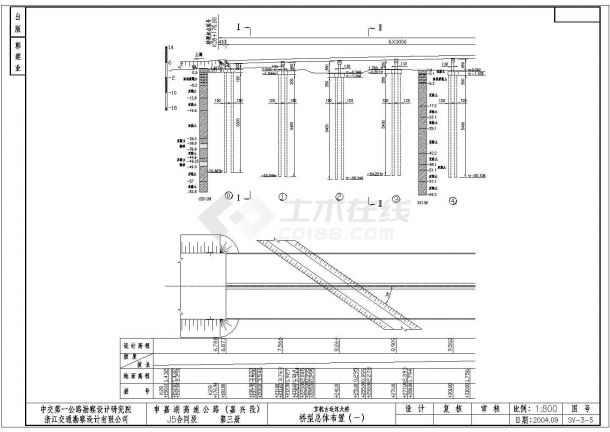 某京杭古运河大桥全套设计施工详细方案CAD图纸-图二