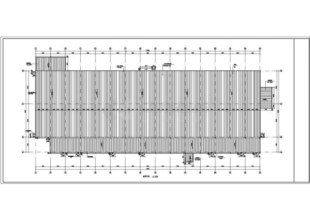 1层6834.4平米钢结构高强度坚固件生产厂房cad图纸设计-图一