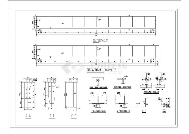 单层工业厂房CAD建筑设计施工图-图二