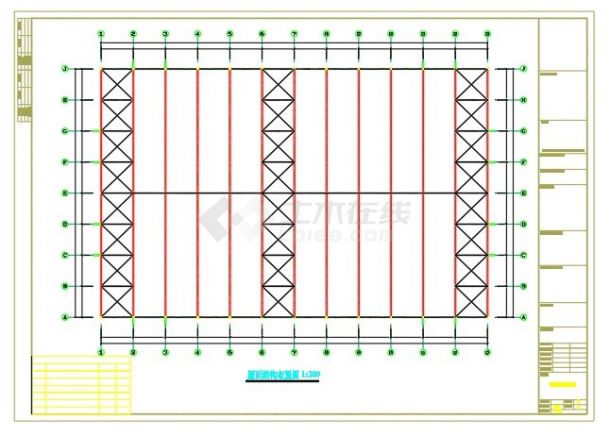 漳州报价及钢结构方案设计cad图，含设计说明-图一
