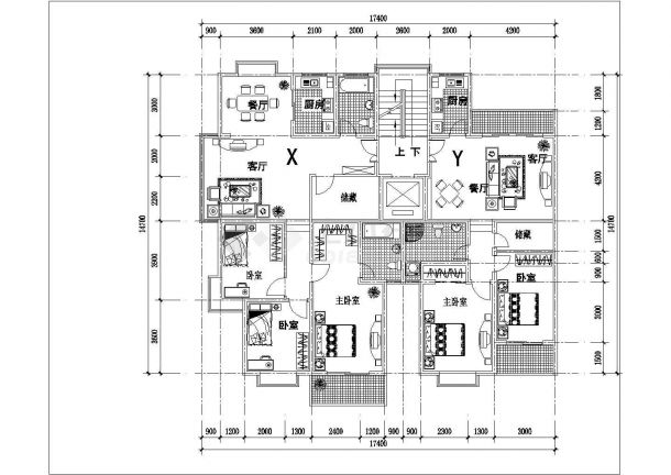 北京某高档小区住宅楼11套热门户型平面设计CAD图纸（85-161平米）-图一