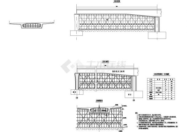 某港湾大桥全套设计施工详细方案CAD图纸-图一