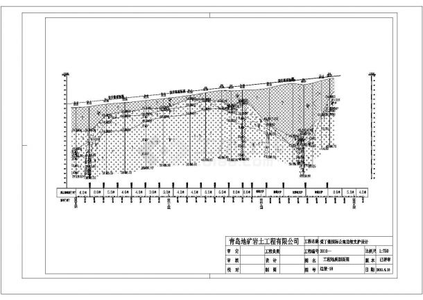 某工程地质CAD详细节点设计剖面图-图一