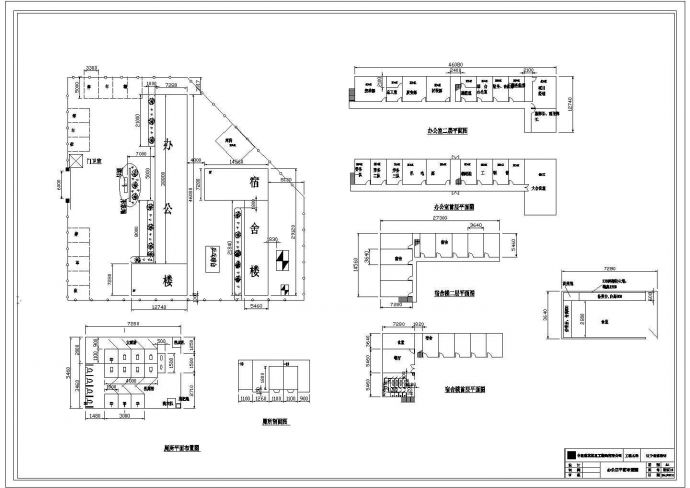 某辽宁省博物馆办公区CAD设计平面图纸_图1
