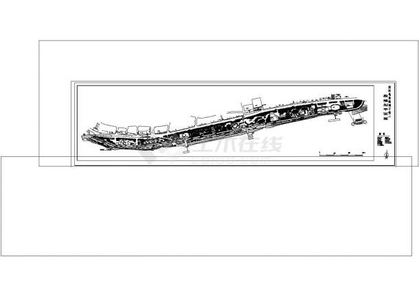 滨河地段规划方案一二段规划平面图 堤坝立面轮廓规划图 堤坝立面轮廓规划图CAD-图二