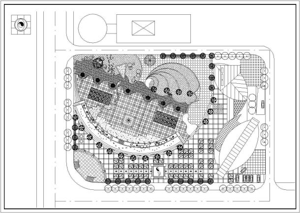 某城市文化艺术广场设计CAD平面图-图一