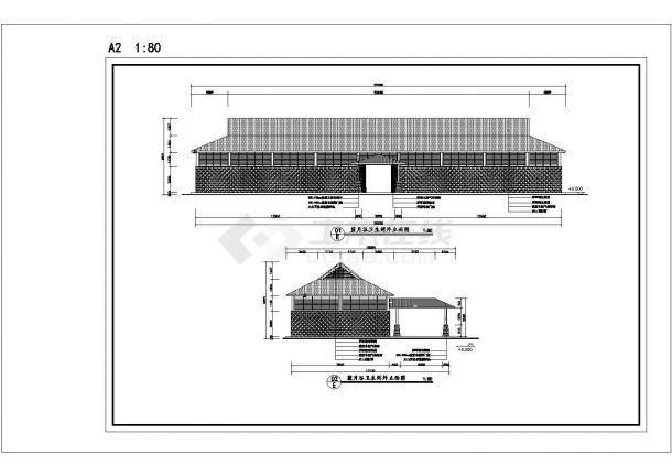 黎族文化园卫生间钢结构及基础CAD施工图-图一