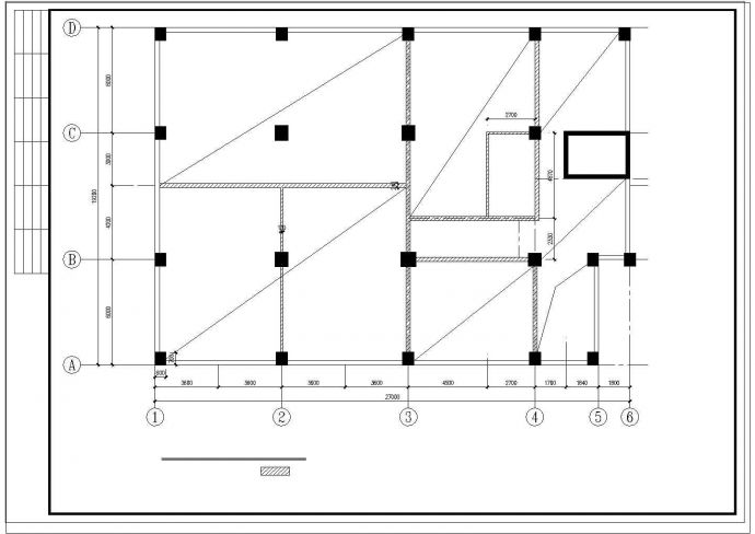 八层框架结构储藏室改密集柜书库cad方案图_图1
