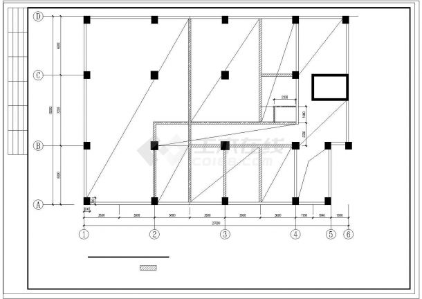 八层框架结构储藏室改密集柜书库cad方案图-图二