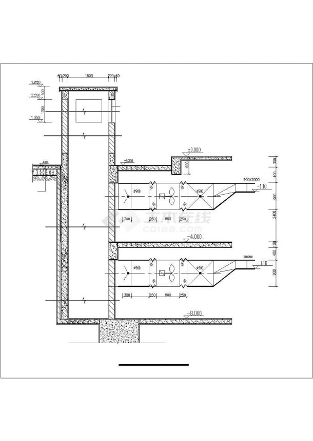 地底防水系统设计CAD套图-图二