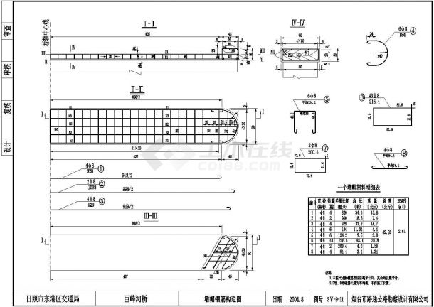 某标准型巨峰桥结构设计施工详细方案CAD图纸-图一