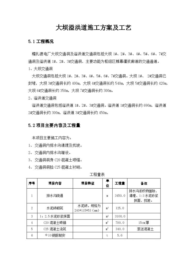 大坝溢洪道施工方案及工艺-图一