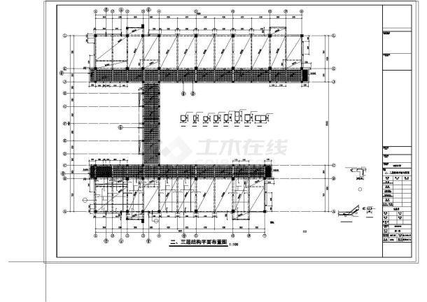 合肥某小区四层框架教学楼建筑cad施工图纸-图二