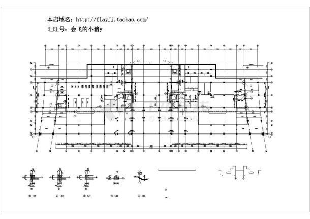 八层37985平米大学图书馆建筑设计施工图-图一