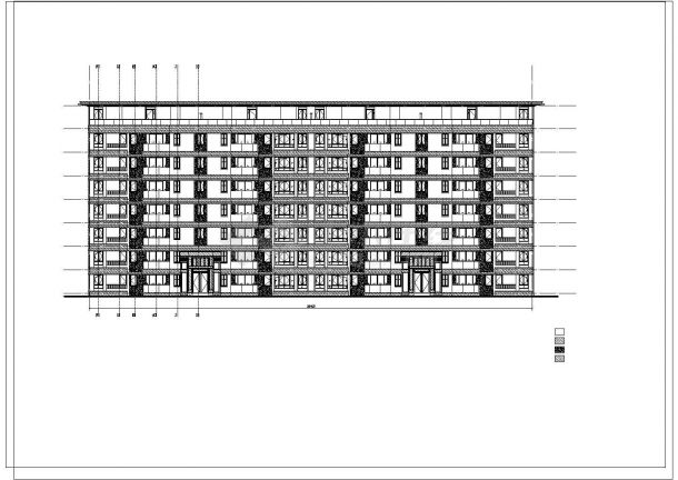 某10层住宅楼建筑设计CAD施工详图-图二