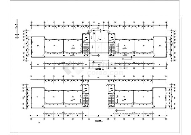 3294平米五层框架综合教学楼工程量计算及施工组织以及cad图-图二