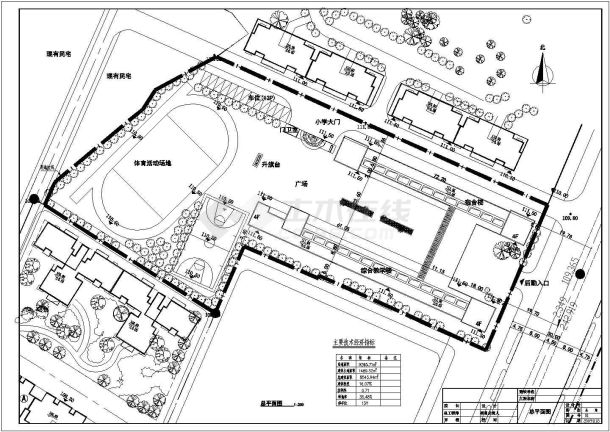 5层3000平宜宾市长宁县某中学教学楼施工组织设计（含建筑图，结构图，横道图，网络图，施工平面布置图，手算工程量计算书）-图一