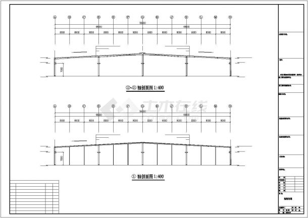 某地中泰集团公司钢结构工程CAD图-图二