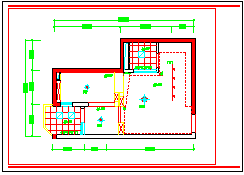一室一厅花园房装饰cad施工设计方案图_图1