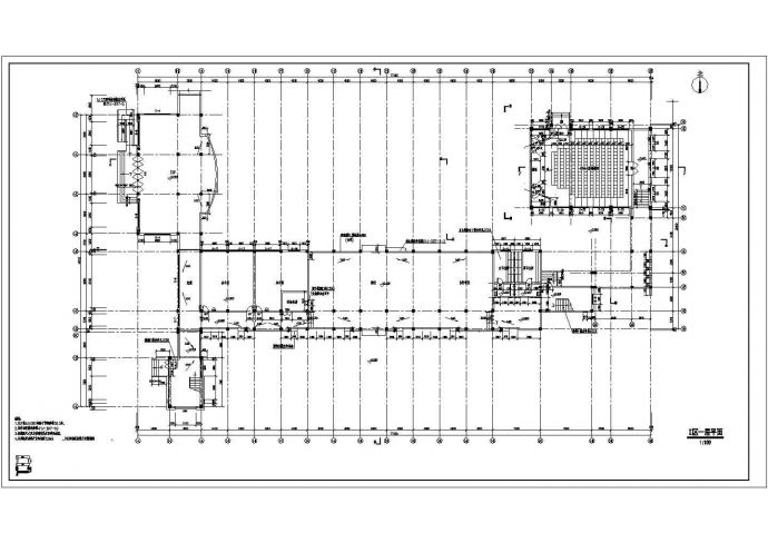 某教学楼施工图CAD图纸_图1