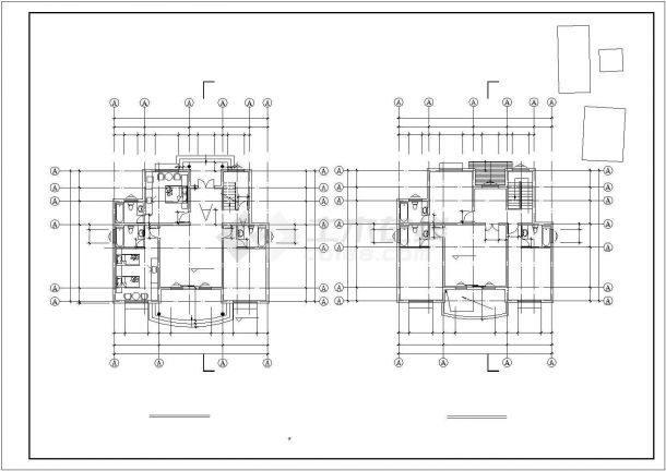 沈阳市某村镇2层框混结构独栋乡村别墅建筑设计CAD图纸（3套方案）-图一