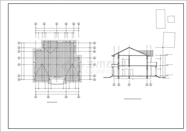 沈阳市某村镇2层框混结构独栋乡村别墅建筑设计CAD图纸（3套方案）-图二