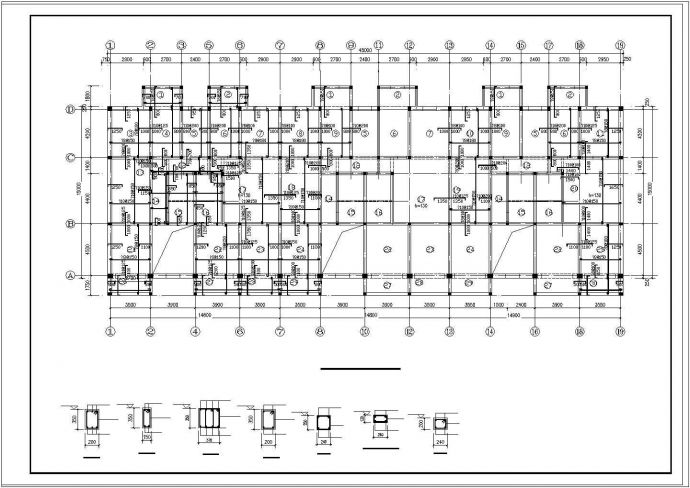 某多层框架结构住宅楼结构设计cad施工图_图1
