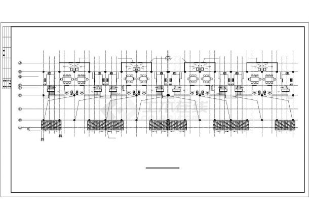2100平米3层框混结构联排别墅楼全套建筑设计CAD图纸（含夹层）-图二