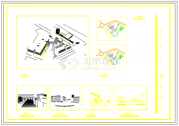 某市中心区规划设计CAD全套建筑施工图纸（知名设计院 标注详细）-图一