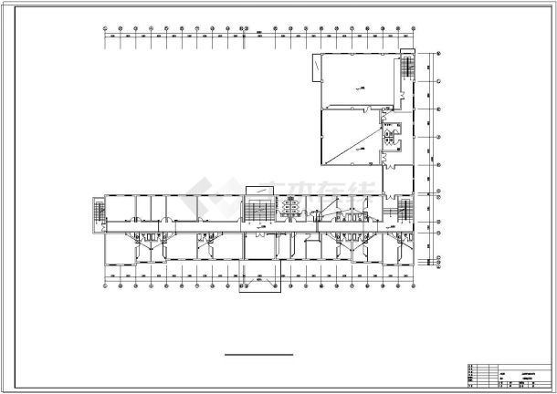 办公楼设计_某五层办公楼弱电系统设计cad施工图纸-图二