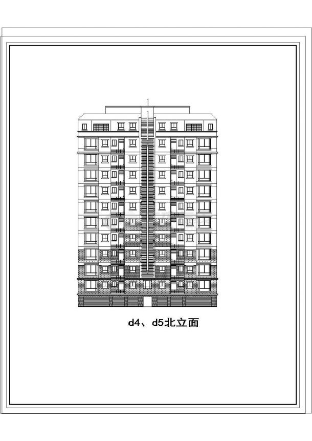 小区规划设计总平面图2张 含一梯二户多层住宅平立面设计图（共11张图）cad图纸-图一