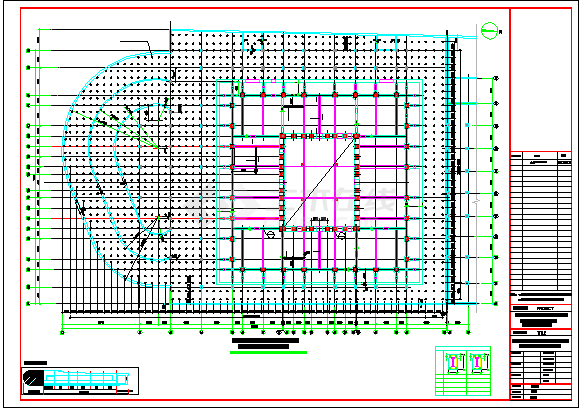 某商场大楼主楼抗拔桩结构cad设计施工图纸-图二