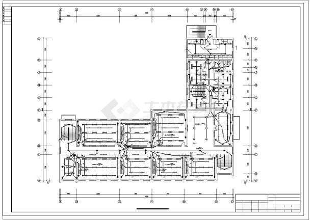 某小学四层教学楼全套电气设计cad图纸-图二